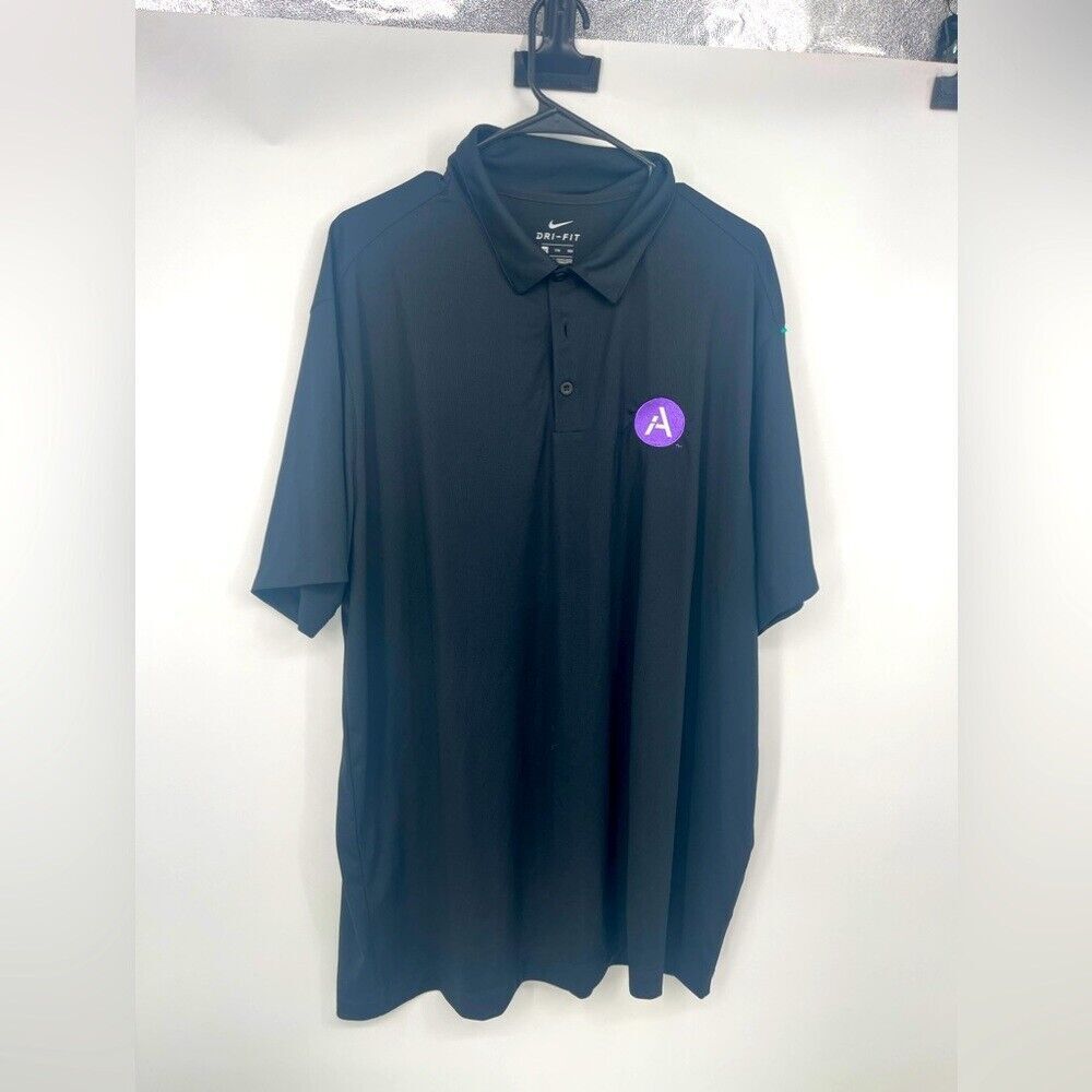 New men's Nike dri fit black XXL polo‎ shirt